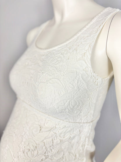 S - H & M White Lace Mini Dress