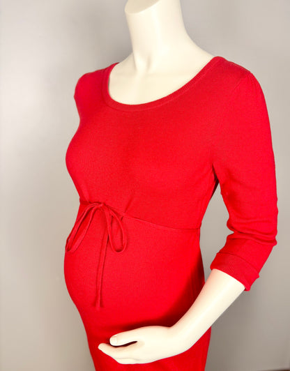 M - H & M Mama Red Knit Sweater Dress