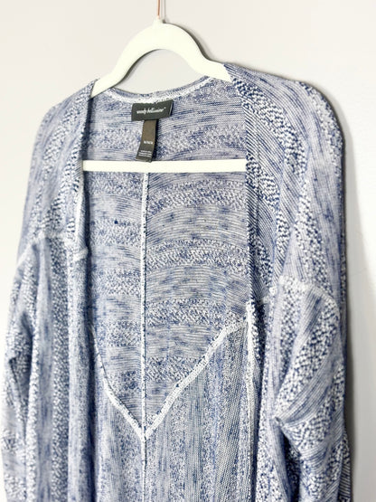 M - Wendy Bellissimo Variegated Blue Cardigan