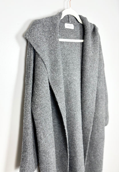 M - Carly Jean Tie-Front Hooded Duster