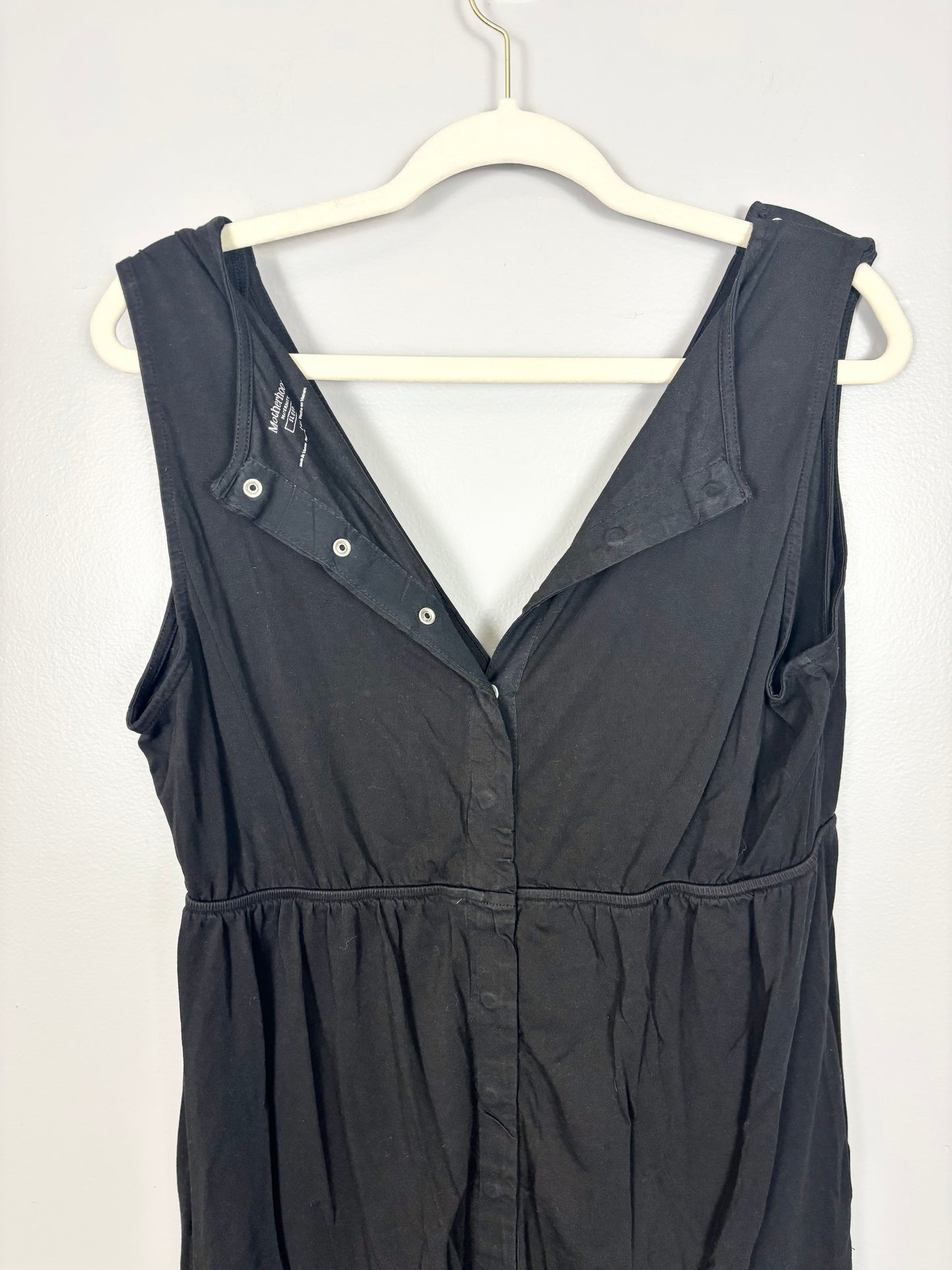 L - Motherhood Black Birthing Gown