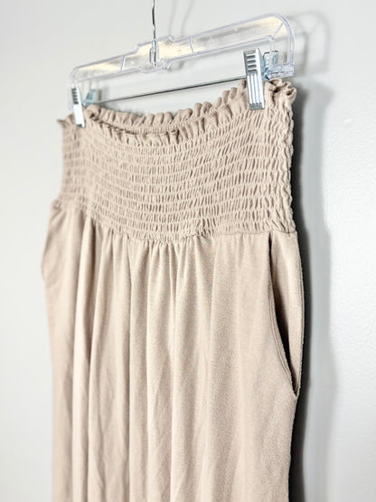 XXL - Zenana Double Slit Oatmeal Skirt