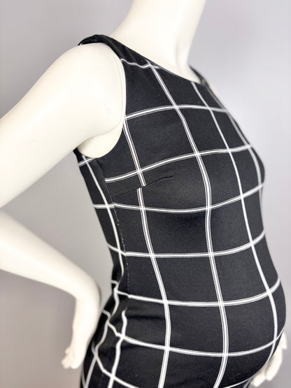 XS - Stork & Babe Windowpane Shift Dress