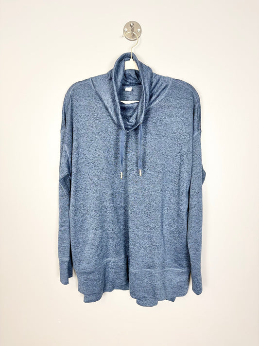 L - Old Navy Active Blue Cowl-Neck Sweater
