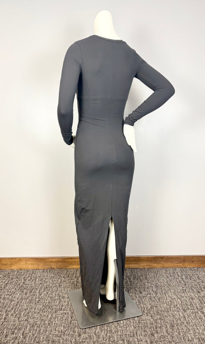 XS - Skims Black Fitted Maxi Dress