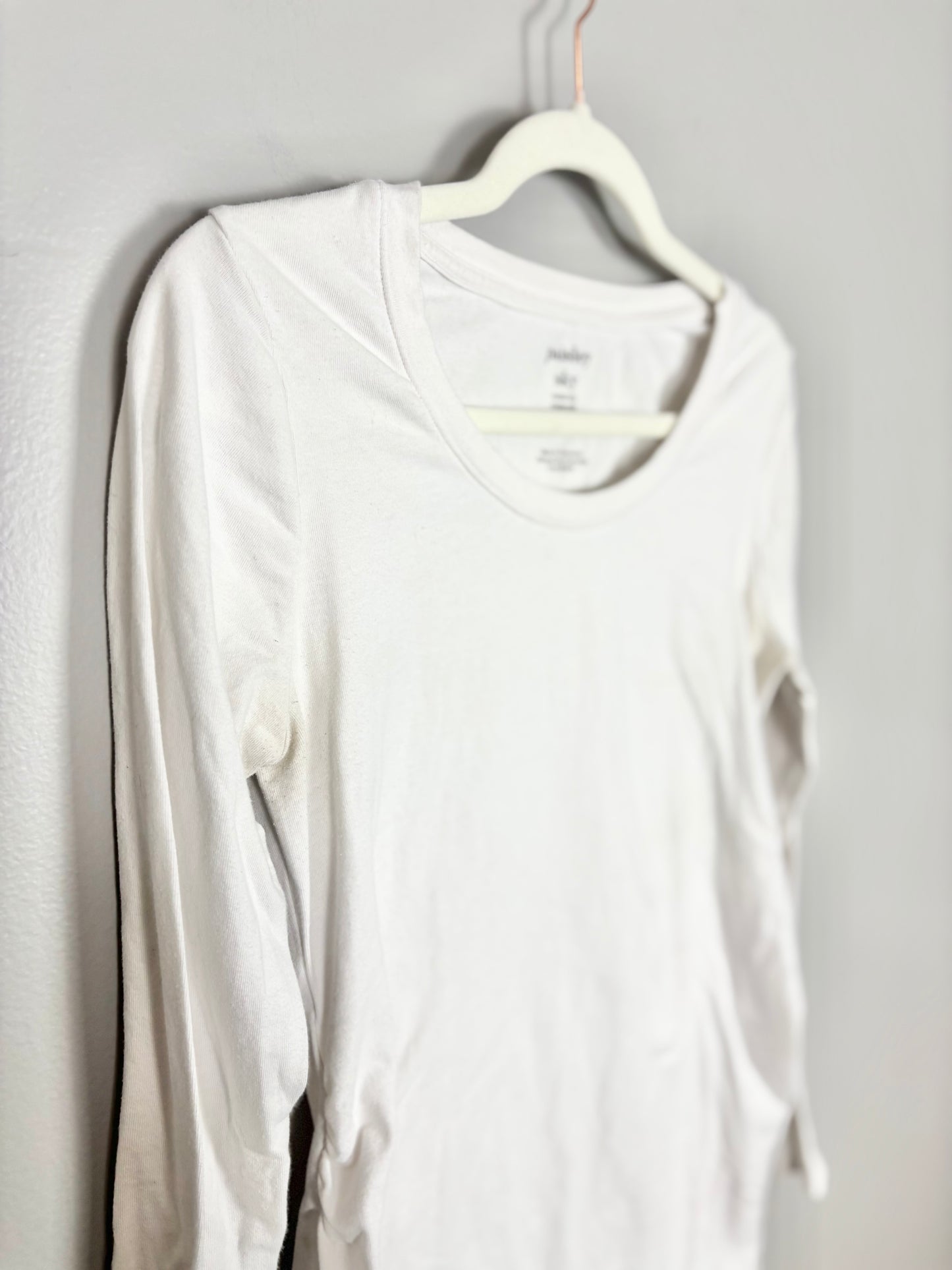 M - Paisley Sky Long Sleeve White Fitted Shirt