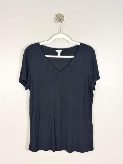 M - Thyme Black Double-Layer Nursing Shirt