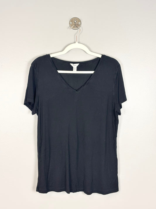 M - Thyme Black Double-Layer Nursing Shirt