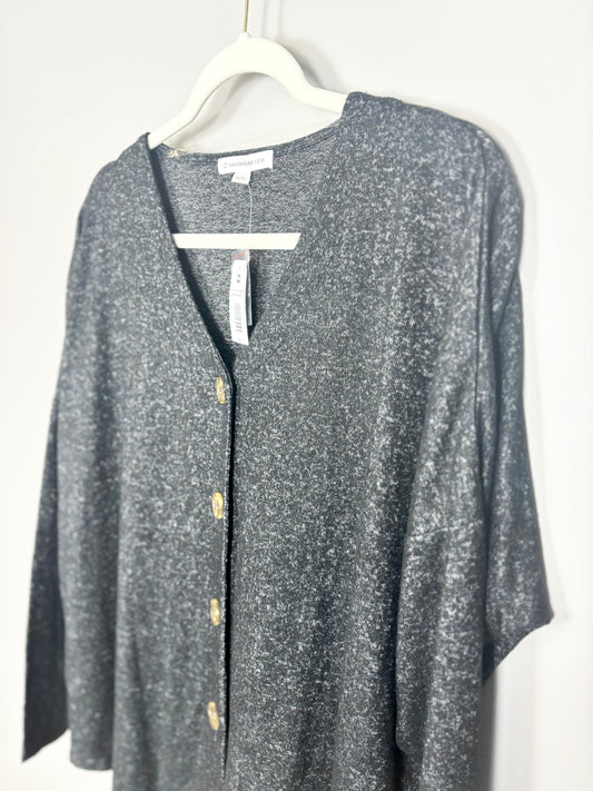 XL - Warehouse One Button-Front Sweater