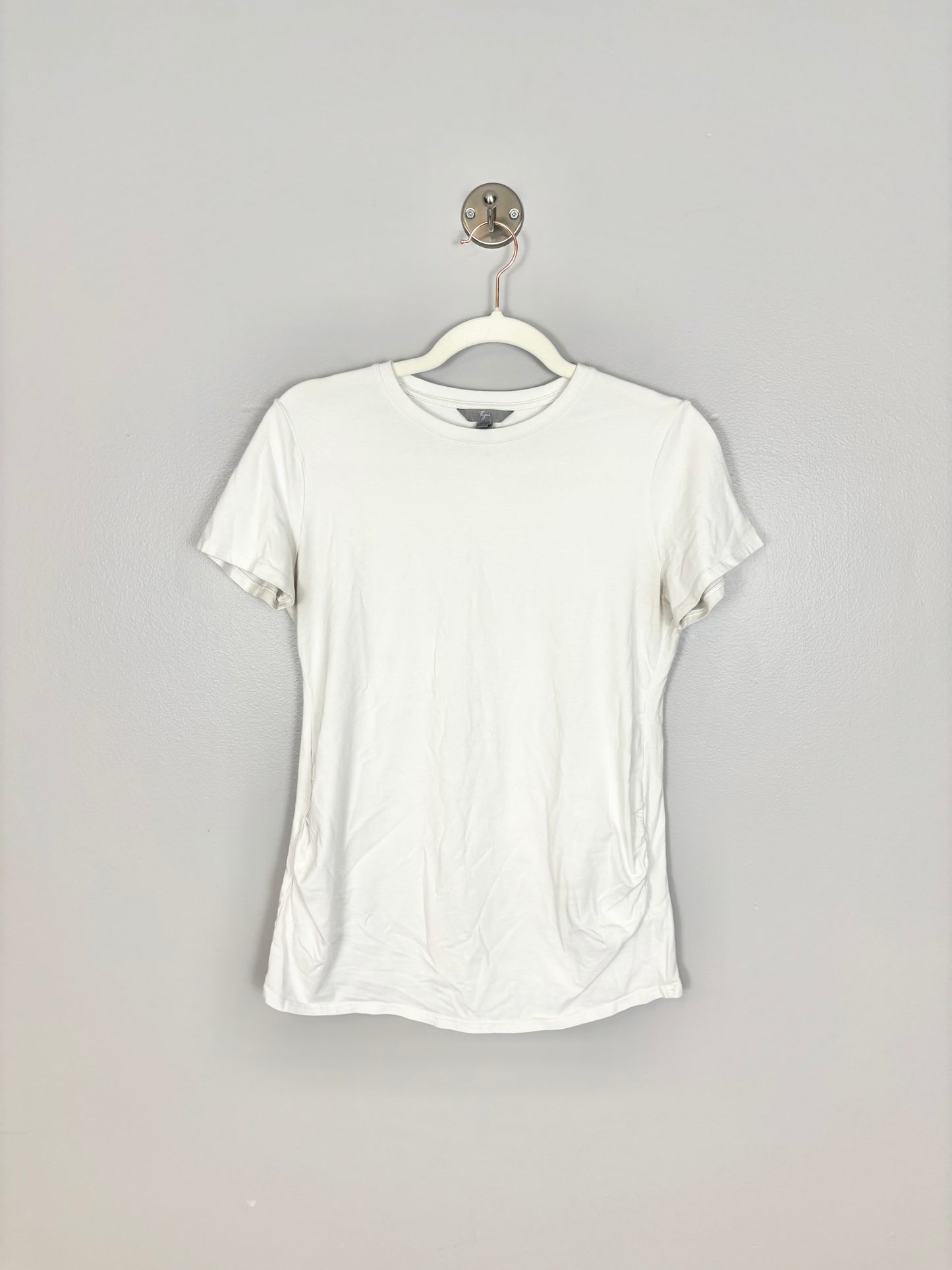 S - Thyme Basic White Fitted Shirt