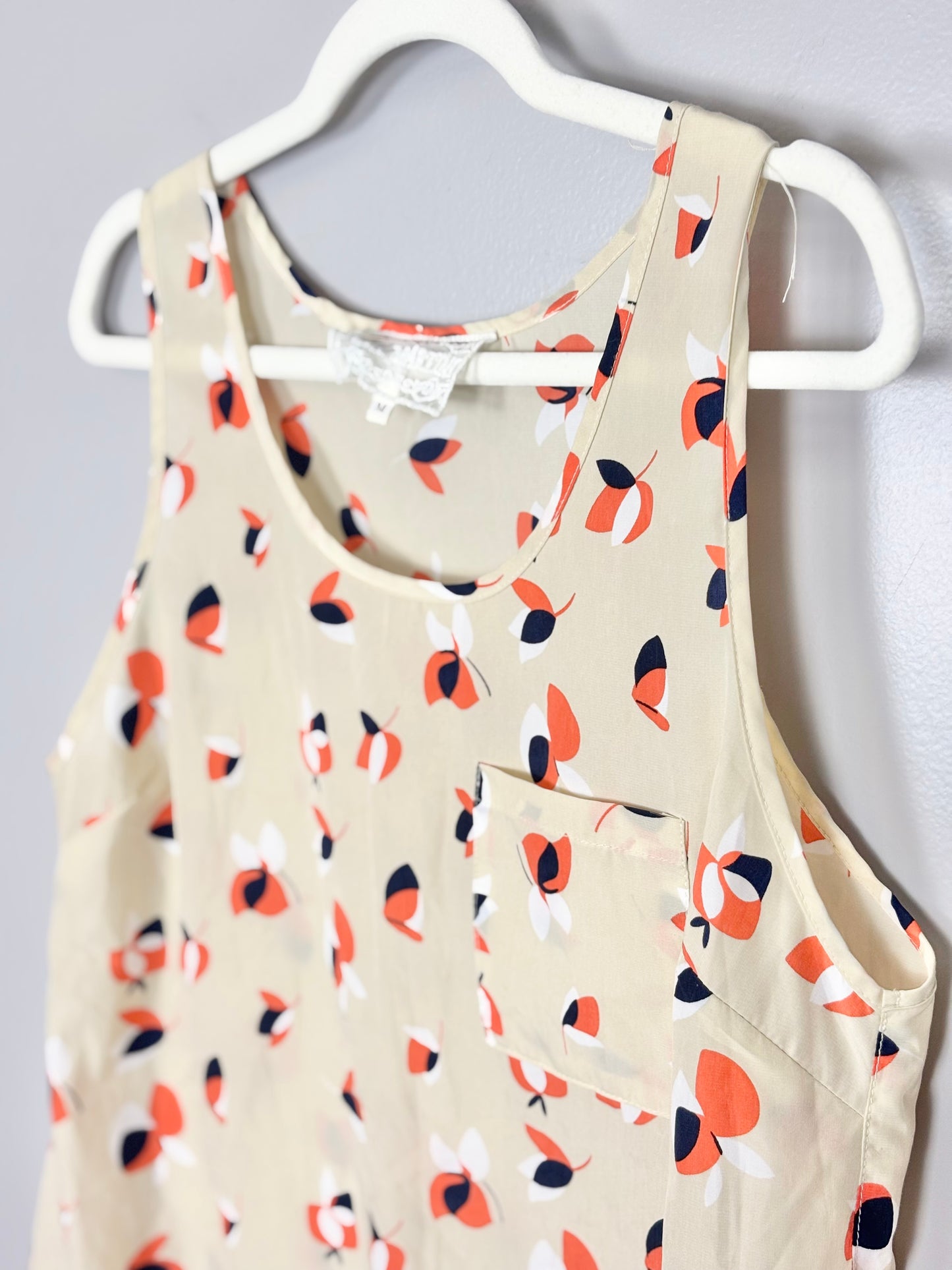 M - Pink Martini Petals Sleevless Blouse