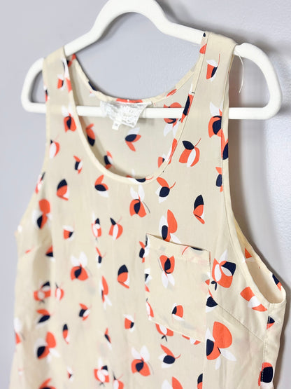 M - Pink Martini Petals Sleevless Blouse
