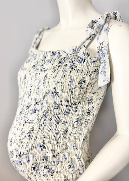 L - Hello Miz Floral Smocked Midi Dress