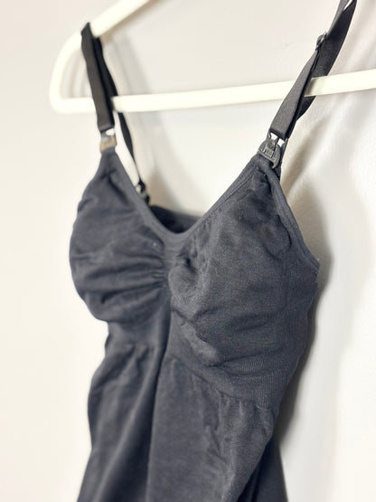 S - Black Fitted Nursing Tank