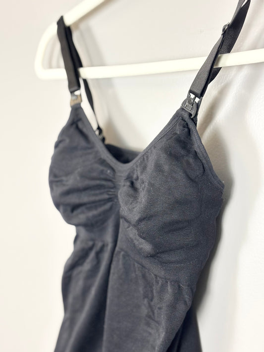 S - Black Fitted Nursing Tank
