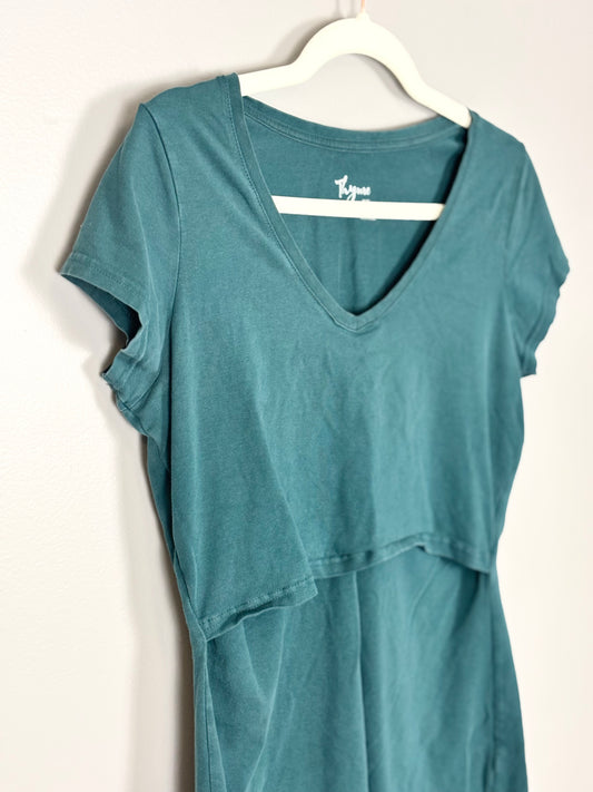 L - Thyme Emerald Green Nursing Shirt