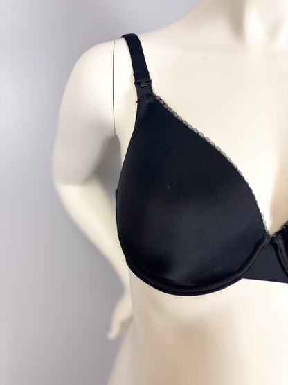 M/34DD - Gratlin Black & Lace Detail Bra