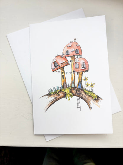 Mushroom Village Greeting Card