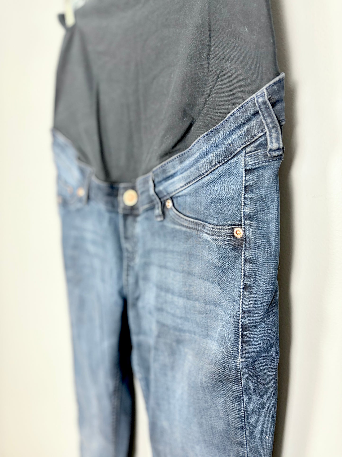 M - H & M Mama Dark Skinny Jeans