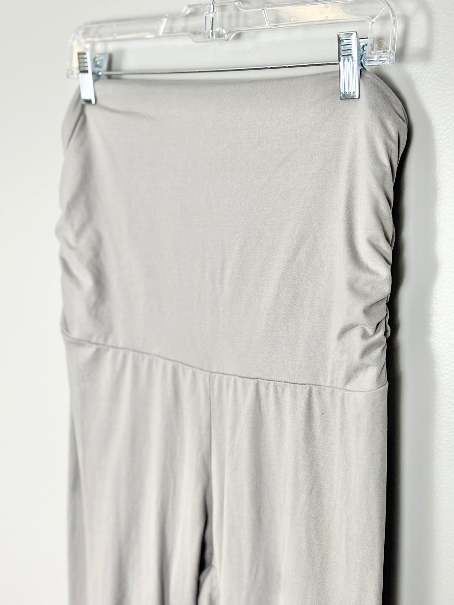 XL - Light Grey Rouched Panel Legging