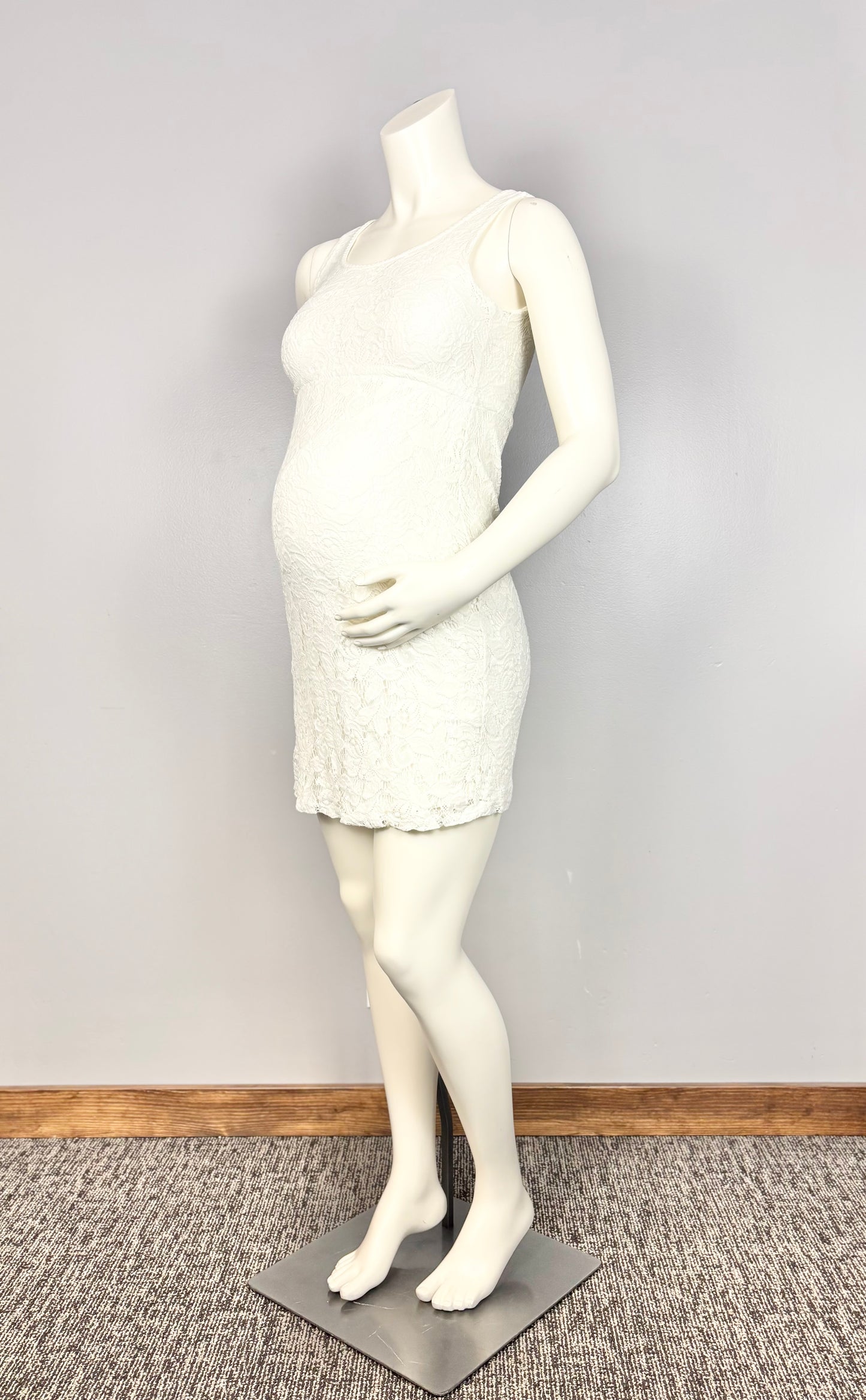 S - H & M White Lace Mini Dress