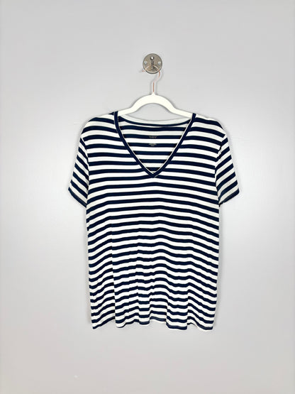 XL - Little Earthlings Navy Stripe Shirt