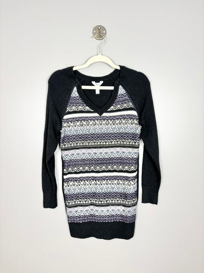 XS - Thyme Black & Purple Nursing Sweater