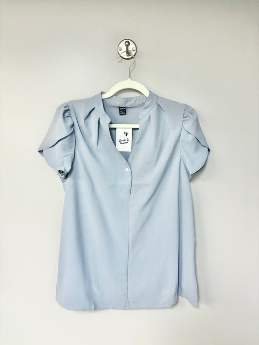 M - SHEIN Sky Blue Blouse