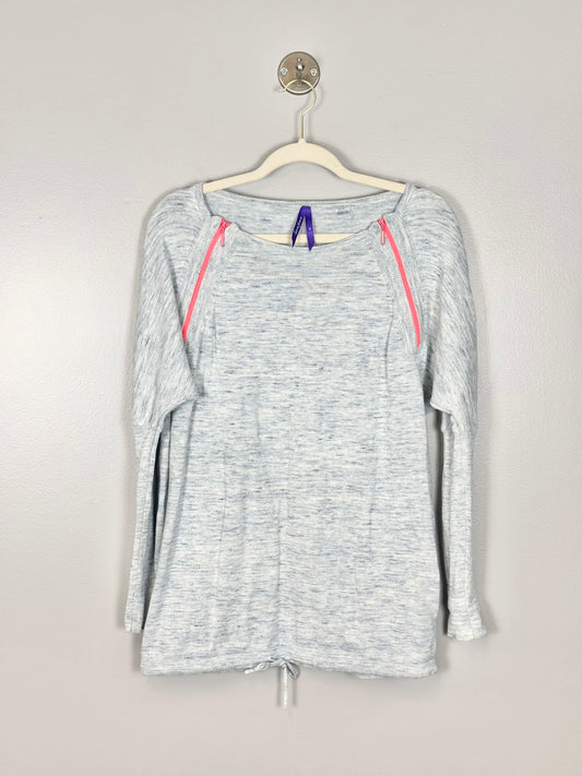 S - Seraphine Neon Pink Zipper Nursing Sweater