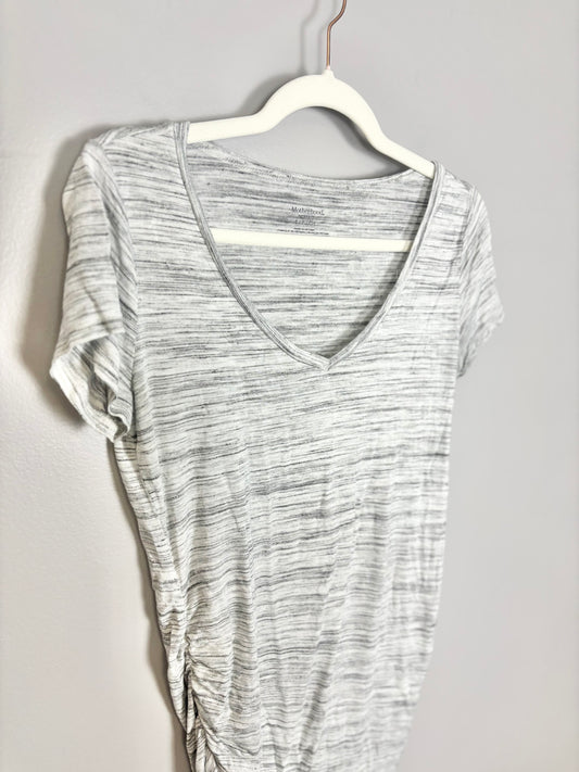 S - Motherhood Grey Variegated Tee