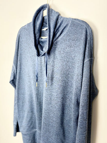 L - Old Navy Active Blue Cowl-Neck Sweater