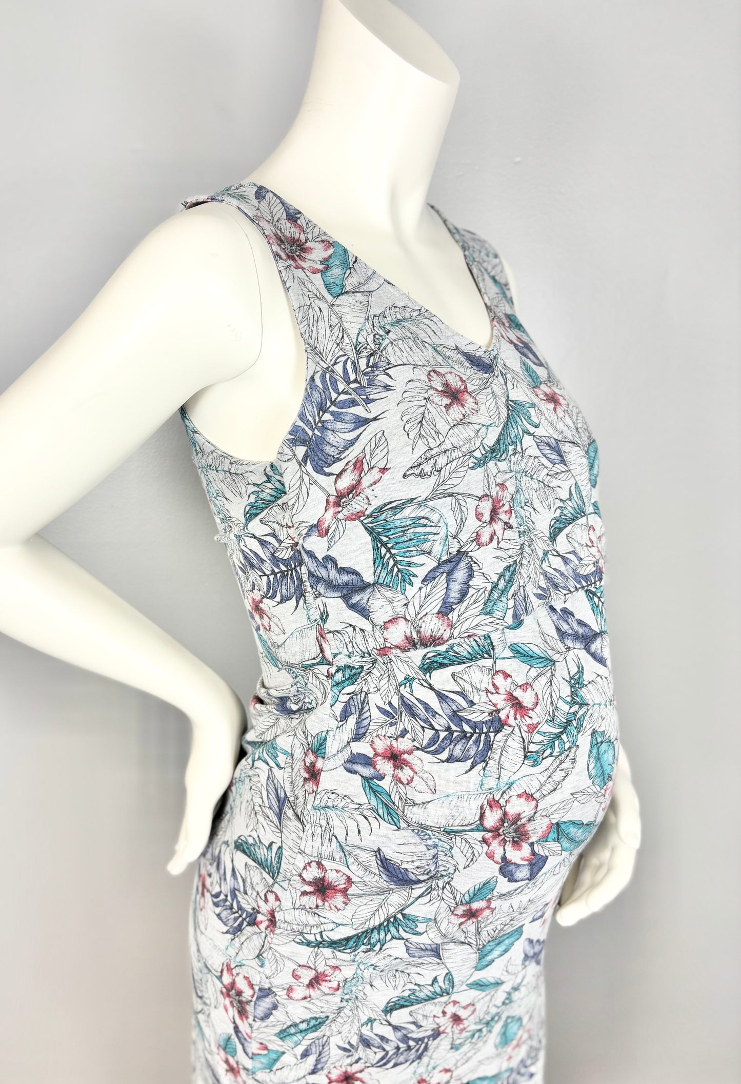 S - Thyme Soft Floral Nursing Dress