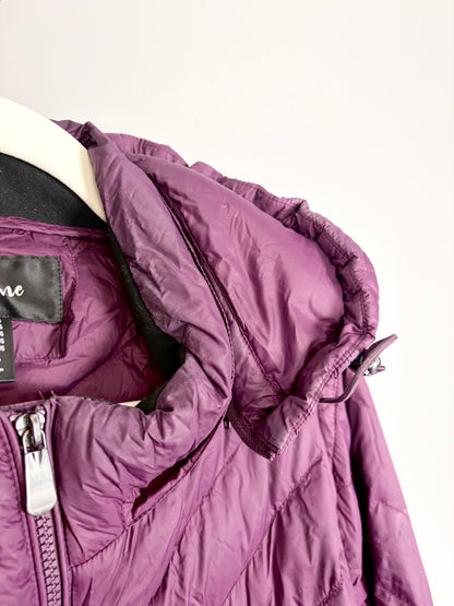 XL - Thyme Quilted Purple Puffer Jacket