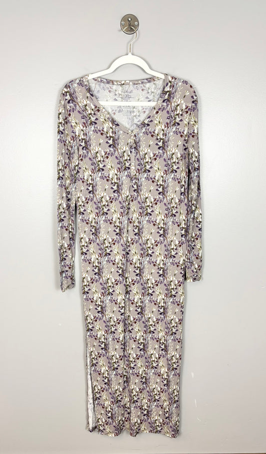 S - Posh Peanut Bamboo Florals Nightgown & Matching 0-3 Month Ruffled Rump Infant Sleeper