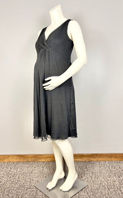 L - Thyme Cross-Front Chiffon Dress