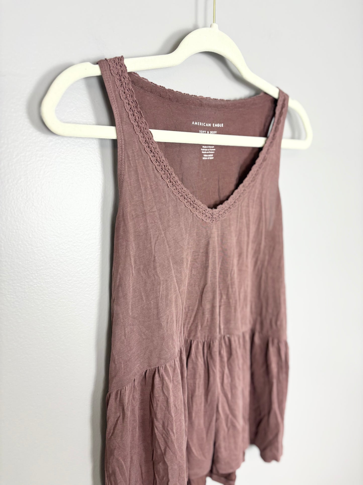 XS - American Eagle Soft Plum Tank