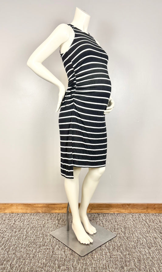 S - Liz Lange Black & White Striped Dress