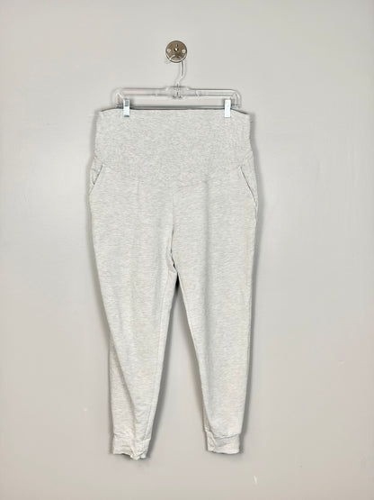 L - H & M Mama Light Grey Cuffed Sweatpants