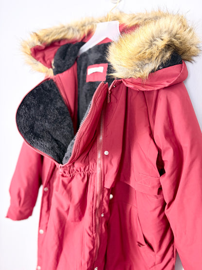 L - Maacie 3 in 1 Winter Maternity Jacket - Cranberry