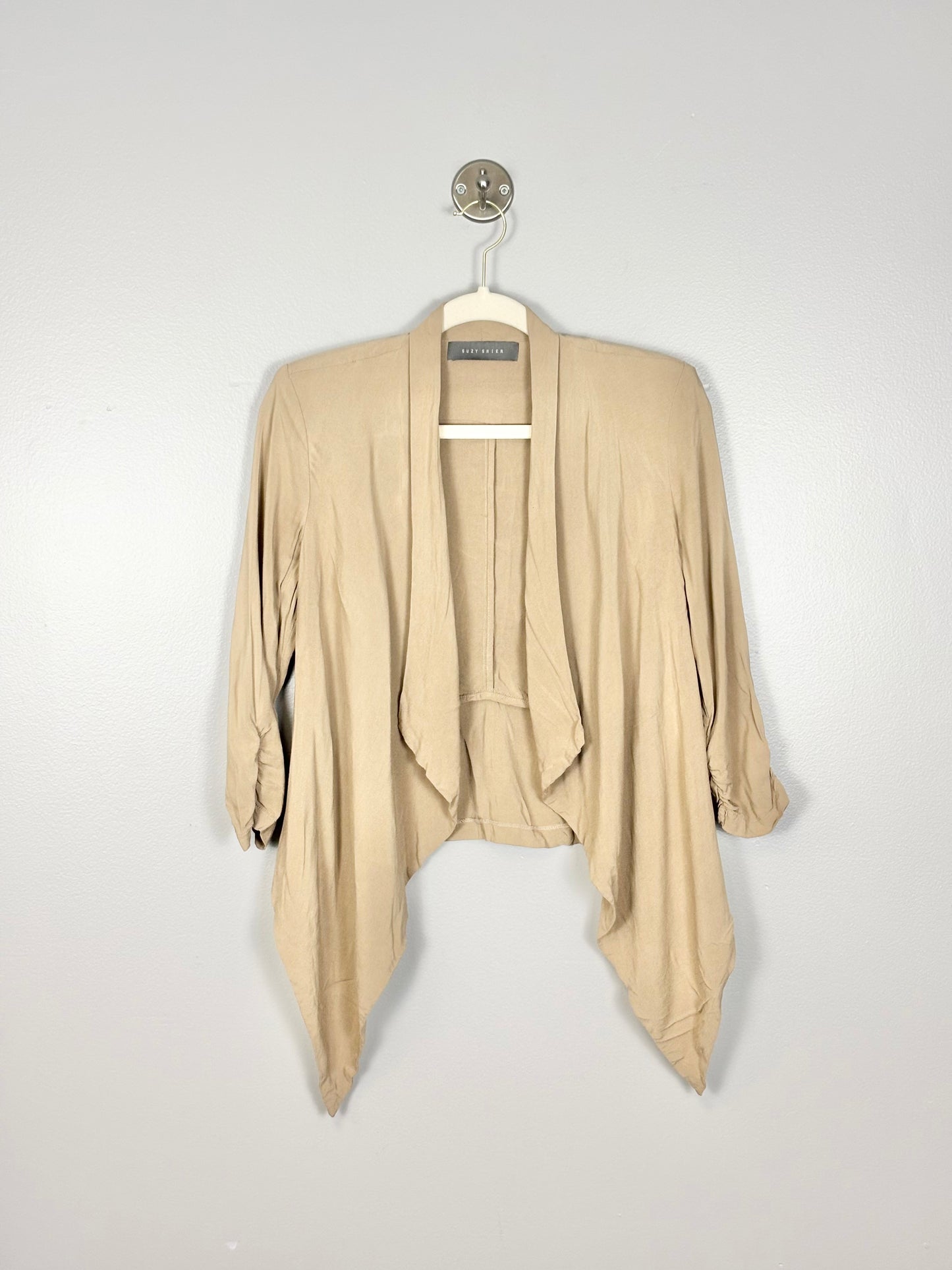 M - Suzy Shier Cropped Taupe Jacket