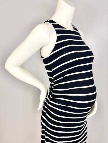 S - Liz Lange Black & White Striped Dress