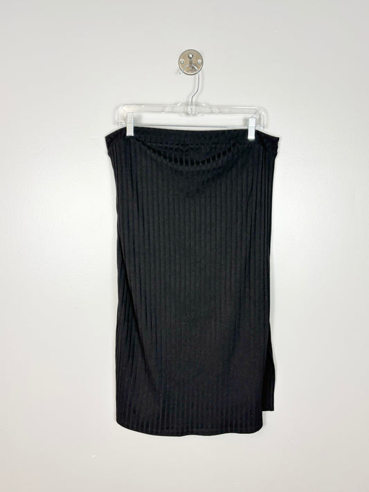 XL - Stork & Babe Black Ribbed Skirt