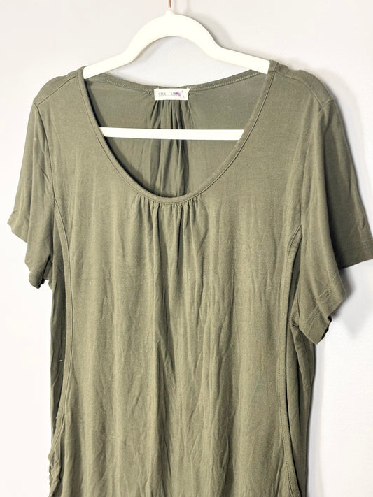 L - Smallshow Dark Green Nursing Shirt