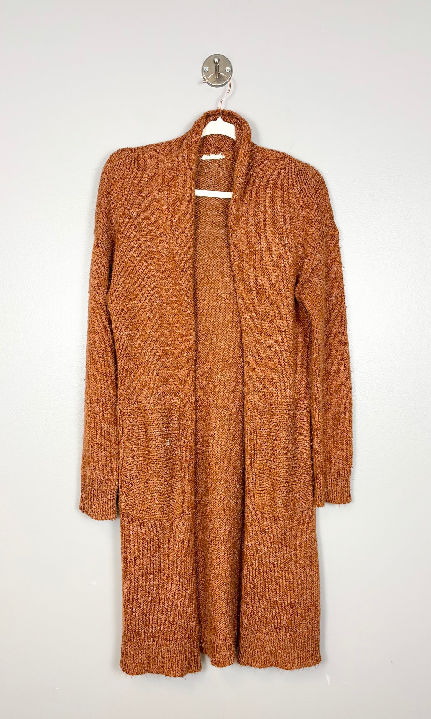 S - Mistrea Longline Pumpkin Cardigan