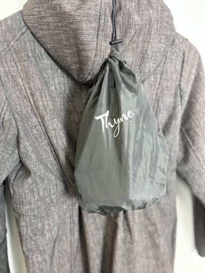 XXS - Thyme Dark Grey Winter Coat w/Panel