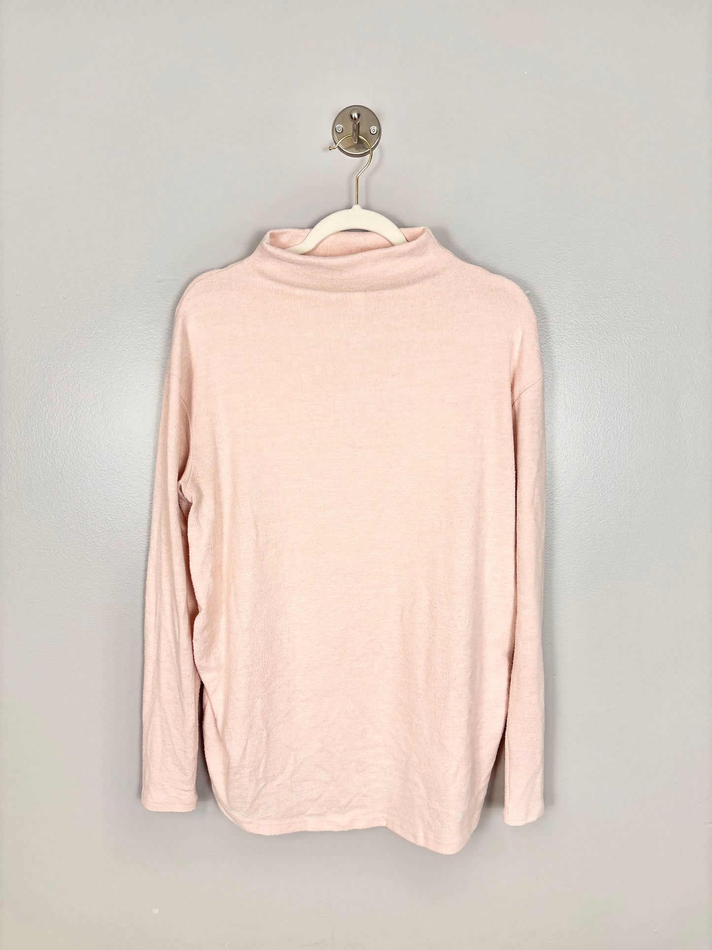 L - H & M Light Pink Cowl Neck Sweater