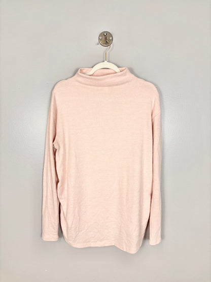 L - H & M Light Pink Cowl Neck Sweater