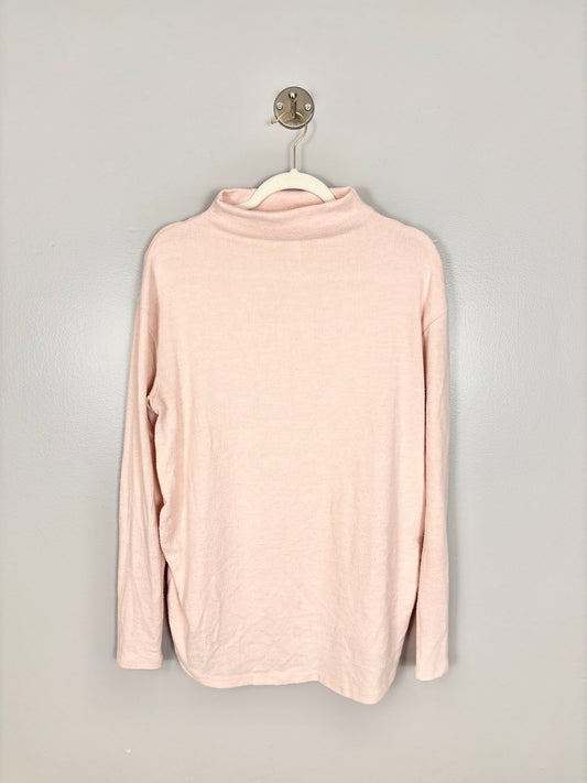 L - H & M Light Pink Cowl Neck Sweater