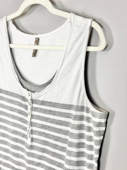 XXL - Thyme Grey Stripe Nursing Tank