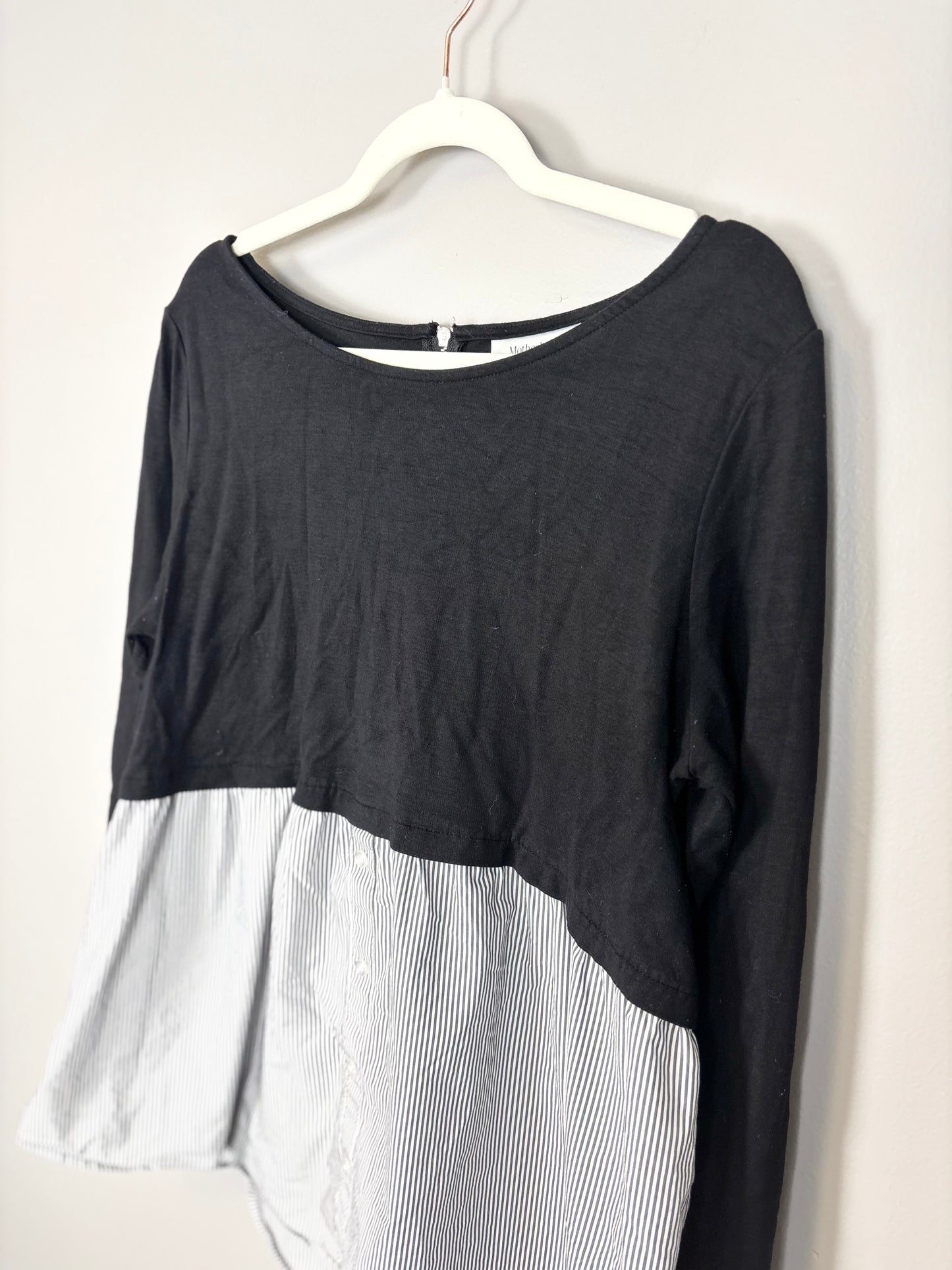 XL - Motherhood Faux Layered Dress Shirt
